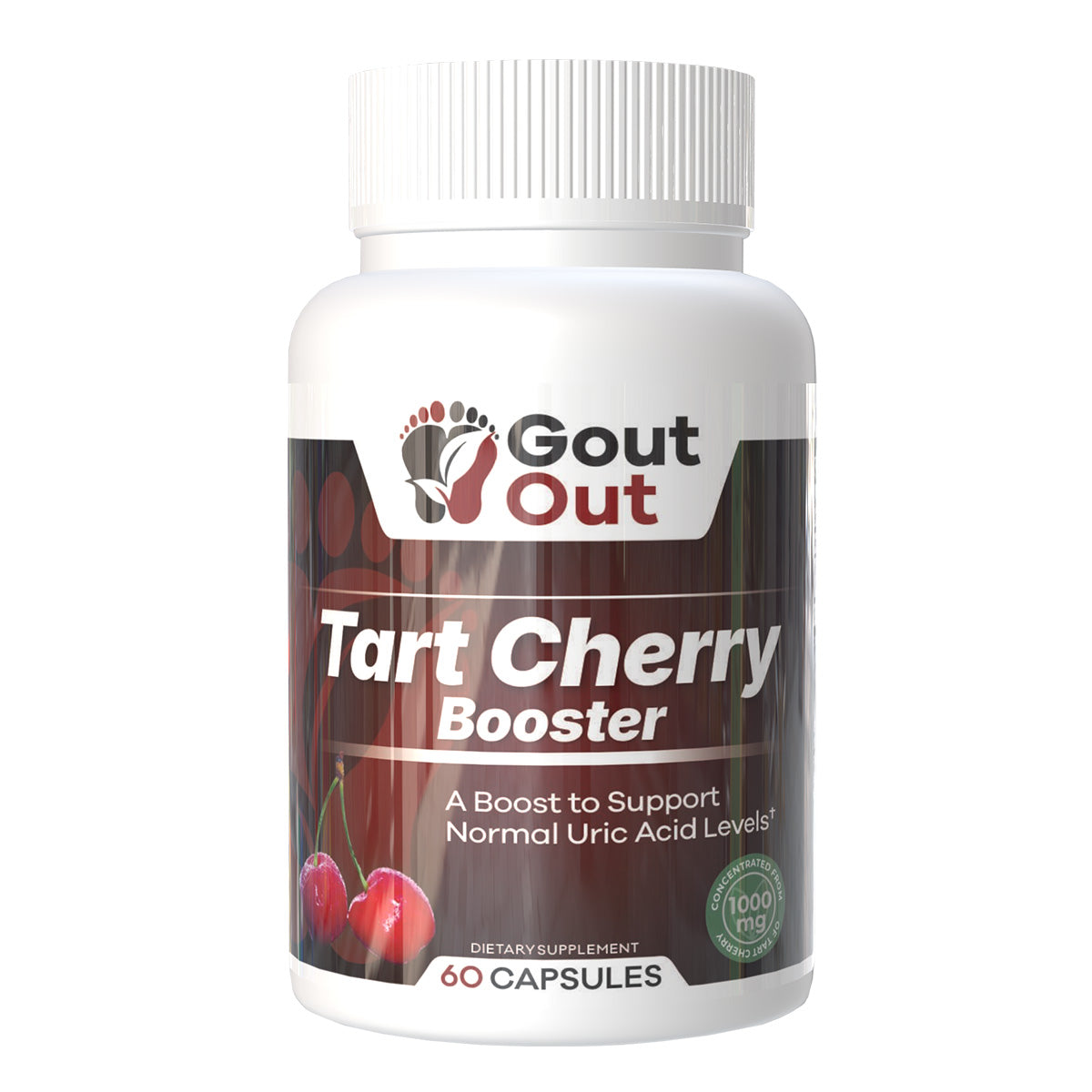 GoutOut® Tart Cherry Booster 60 Capsules (2 Months Supply)