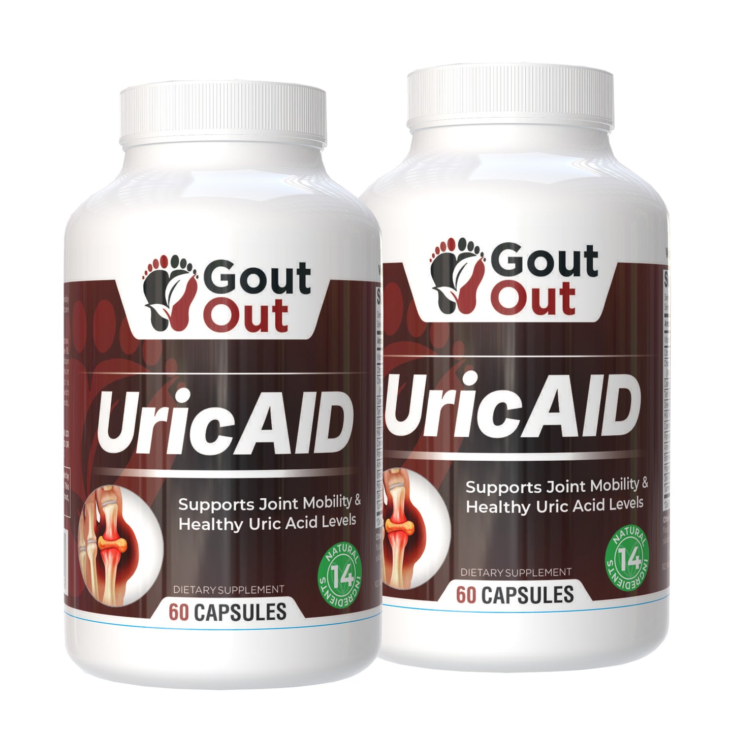 Gout Out® UricAID® – Daily Uric Acid & Joint Support (60 Capsules)