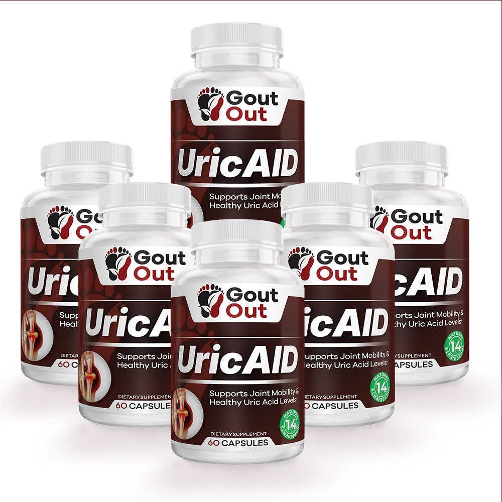 Gout Out® UricAID® – Daily Uric Acid & Joint Support (60 Capsules)